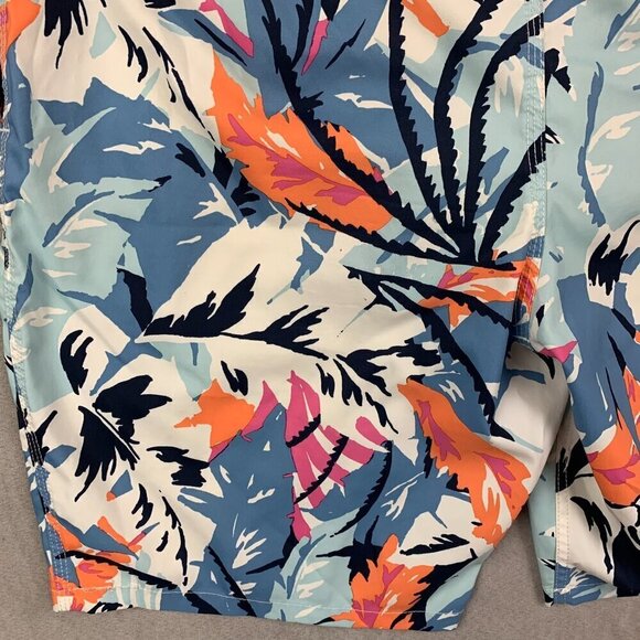 Abercrombie & Fitch Mens Board Shorts 36 Blue Colorful Swim Trunks Mesh Lined - Picture 11 of 12